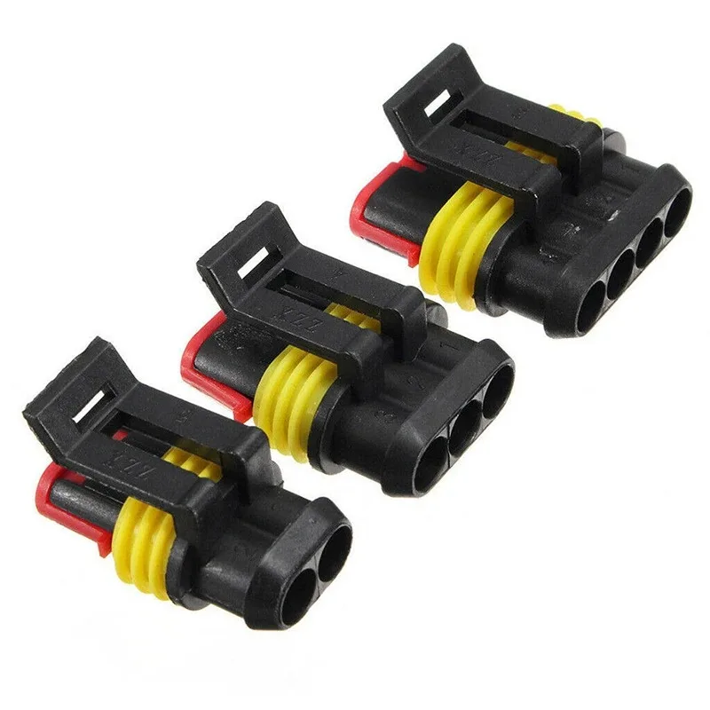 214pcs 1/2/3/4/5/6 pin Super Seal Waterproof Electrical Wire Connector Plug for Car Motorcycle Waterproof Connector with Pliers