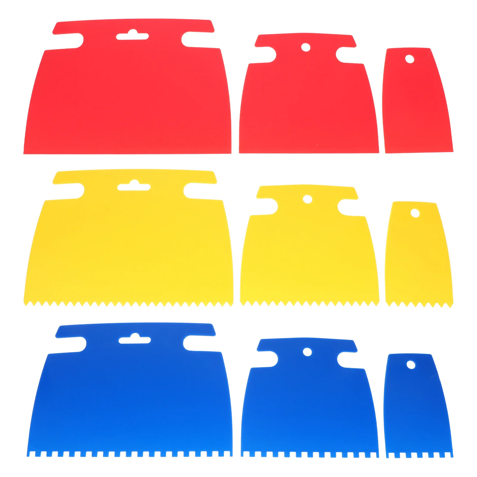 

9pcs Plastic Scraper Set For Textured Paint Wall Art Diy Pottery Projects Smoothing Shaping Cleaning Tools For Plaster Oil