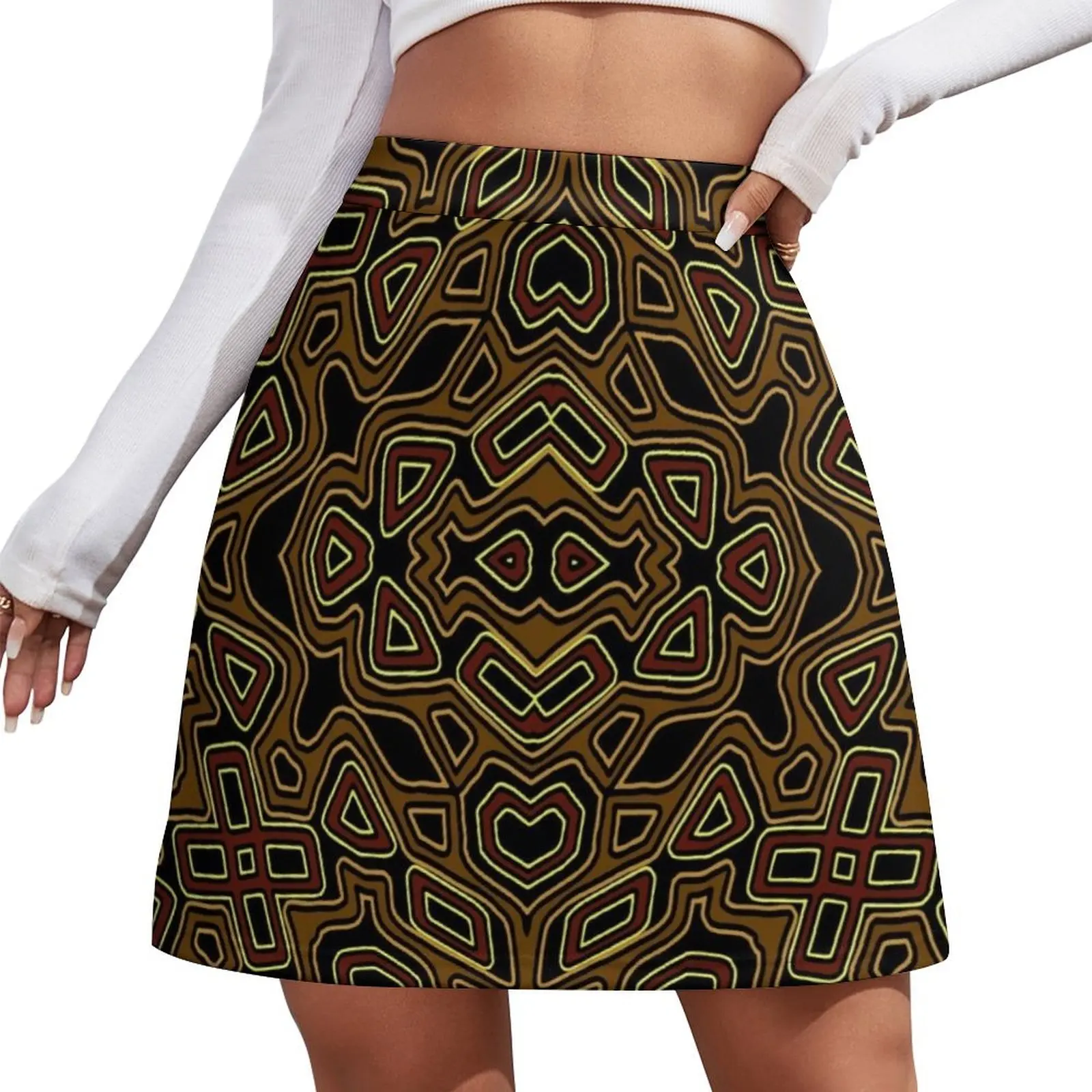 

Psyometry Shipibo Shawadawa Mini Skirt novelty in clothes skirts for womens Short skirts mini skirt for women