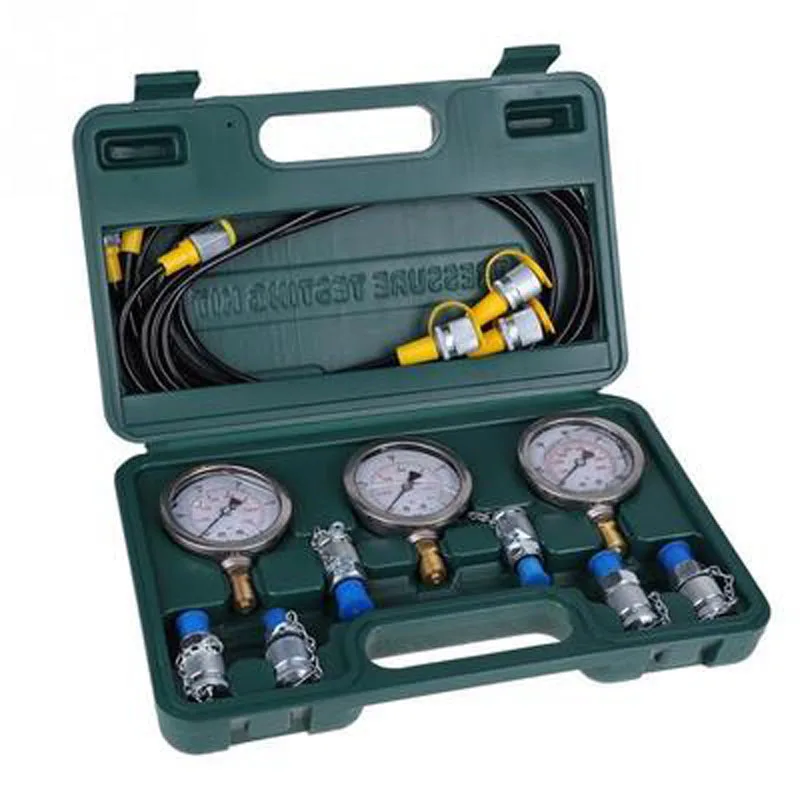 

NEW Hydraulic Pressure Guage Excavator Hydraulic Pressure Test Kit With Testing Hose Coupling And Gauge Tools