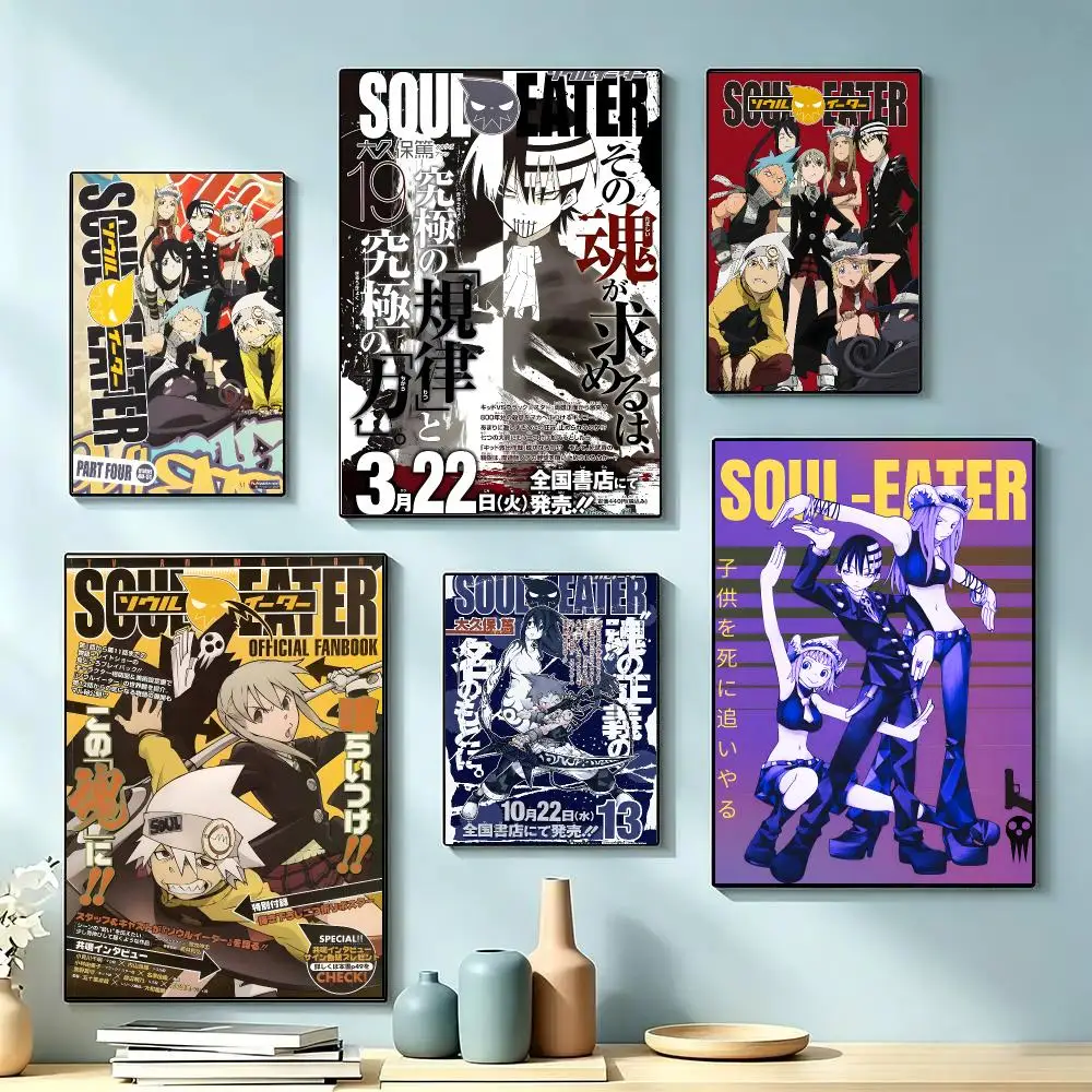 1pc Anime S-Soul Eater Poster Decorative Wall Art Stickers Mural For Home Living Room Hallway Decor Gift