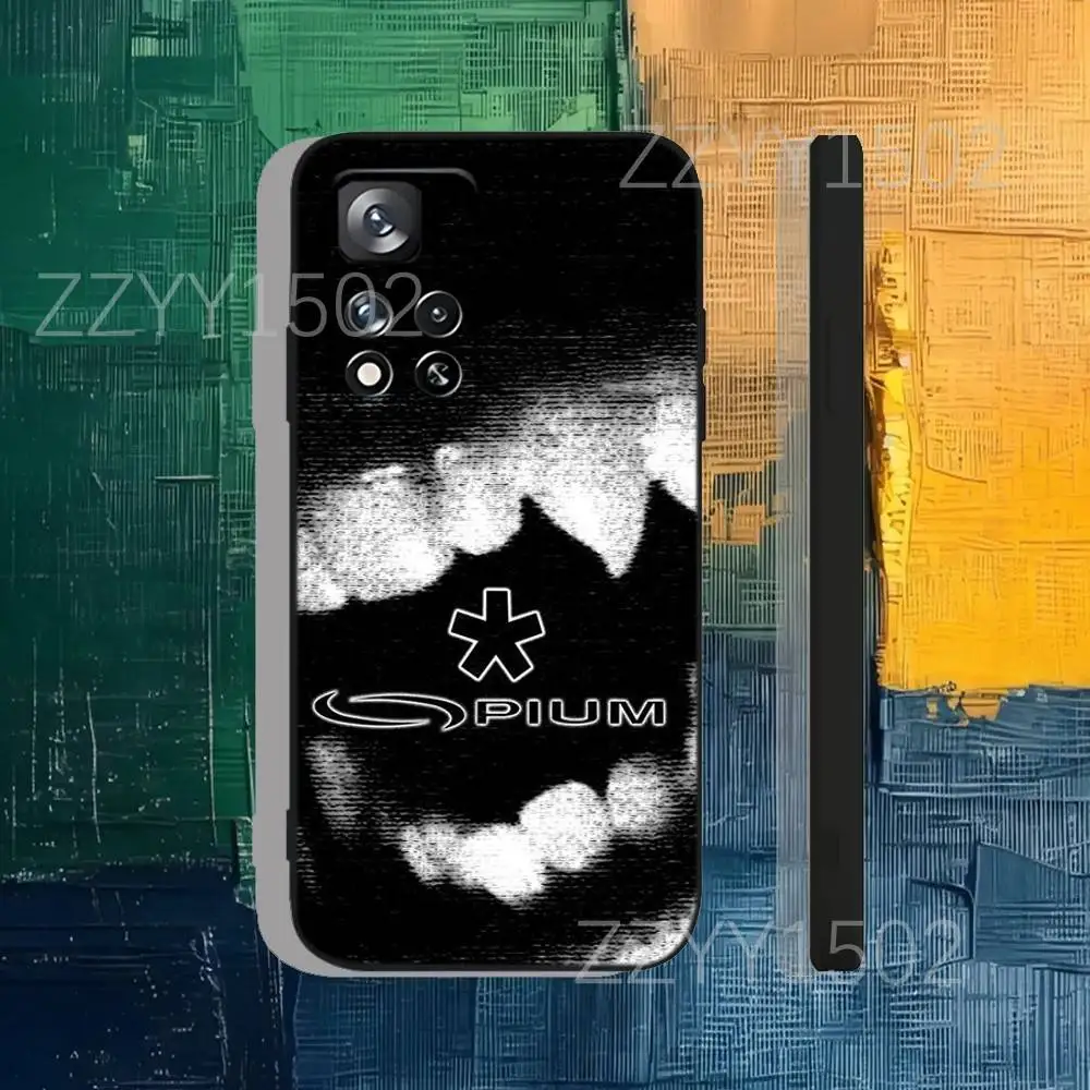 O-Opium Label Playboi Carti Phone Case For Samsung S25,S24,Ultra,S20,S30,Plus,S22,S23,Ultra,Plus,5G Black Silicone Soft