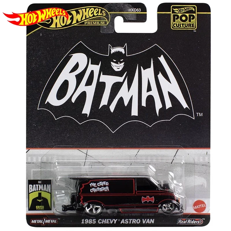 Originele Hot Wheels Premium Auto Pop Cultuur Batman 1985 Chevy Astro Van Speelgoed Voor Jongen 1/64 Diecast Carro Legering Model Verjaardagscadeau