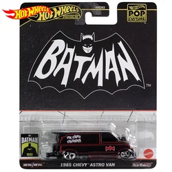 Оригинальный автомобиль Hot Wheels Premium Pop Culture Batman 1985 Chevy Astro игрушечный фургон для мальчика 1/64 литая модель из сплава автомобилей подарок на день рождения