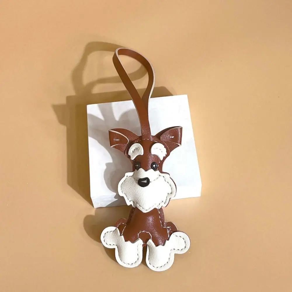 متعدد الألوان بولي Leather الجلود شناوزر المفاتيح الكلب الحيوان بولي Leather شماعات جلدية لطيف جرو سيارة كيرينغ حقيبة قلادة اكسسوارات السيارات