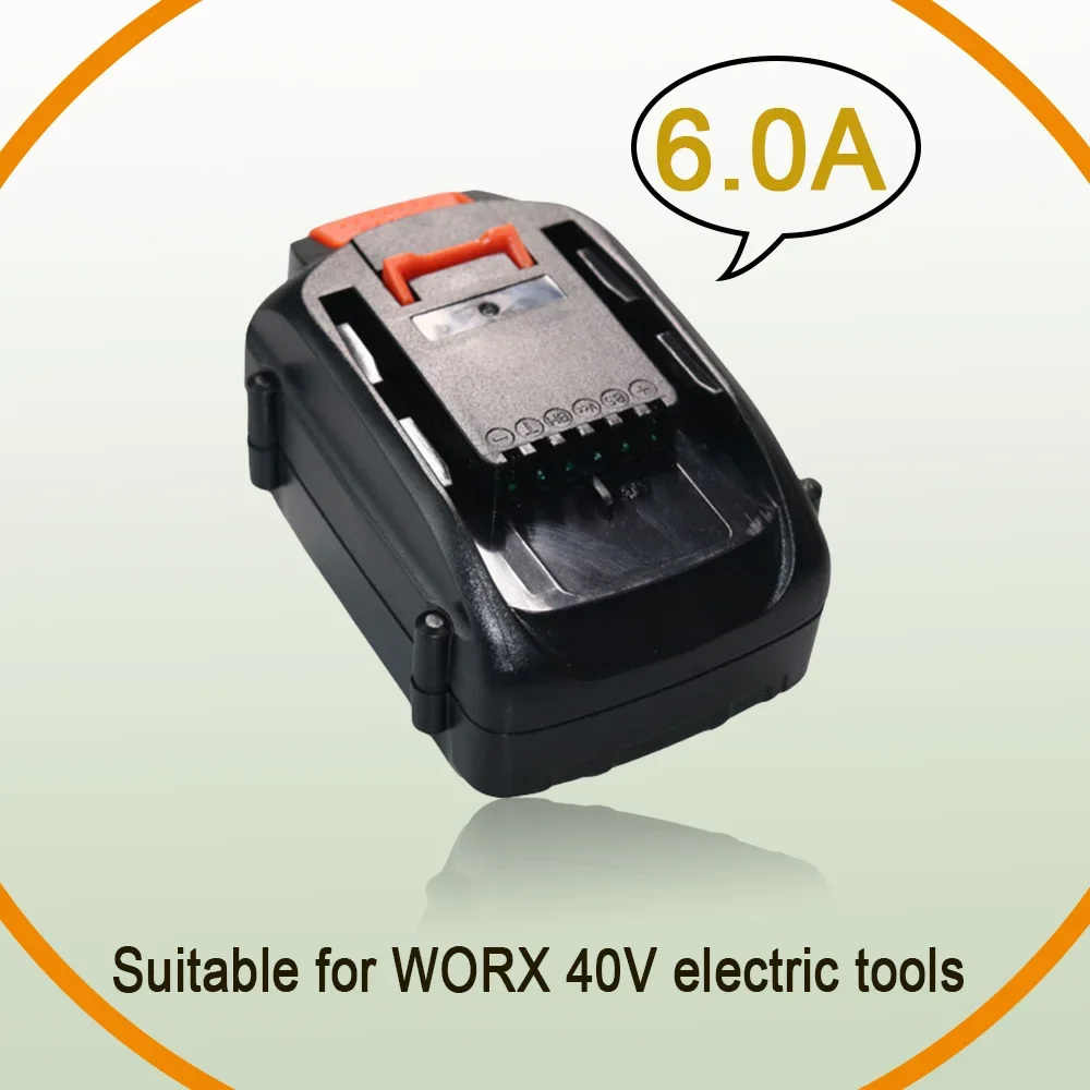 

For Worx 40-volt Cordless Power Tools 40V Max Lithium Battery 6000mAh