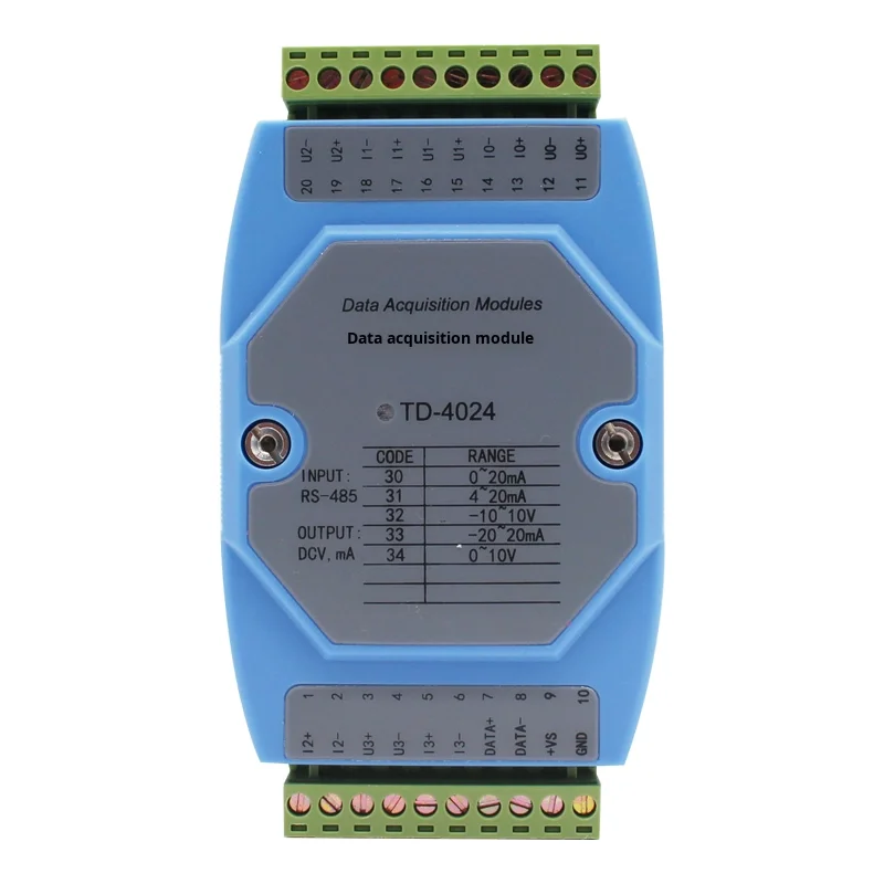TD‑4024 Industrial Signal‑Converter Module, RS485 Modbus RTU, 4‑20mA Analog‑Output, 35mm DIN‑Rail Mount