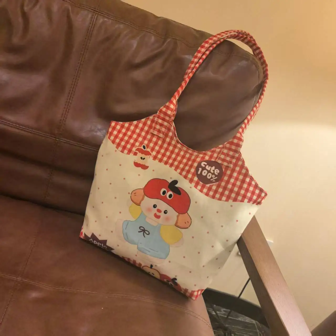 bonito-ilustracao-serie-2025-bolsa-de-lona-de-ombro-unico-novo-desenho-animado-grande-capacidade-tote-commuter-estudante-casual
