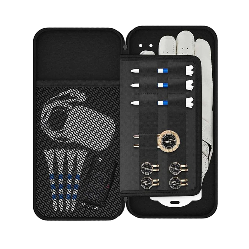 Golf Glove Case Glove Box with Glove Holder Golf Accessories Storage Golfs Tees Golf Balls Markers for Golfer