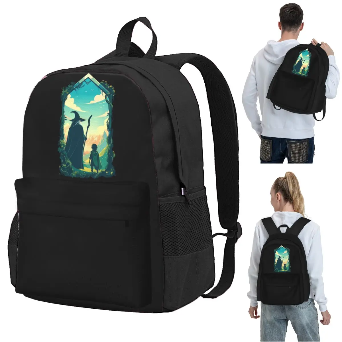 An Epic Tale Begins - Fantasy Backpack Student BookBag Kids School Bag Laptop Shoulder Bags for Boys Girls