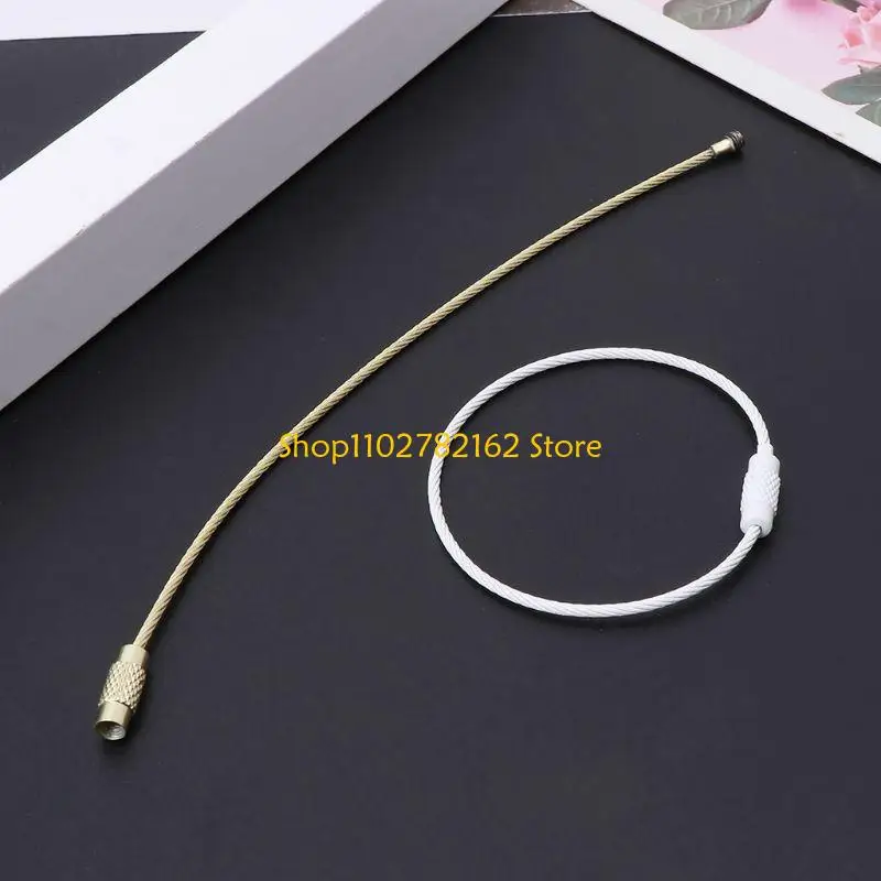 547B Keychain Cable Metal for Key Ring Chain Outdoor Luggage Tag Loop Rope
