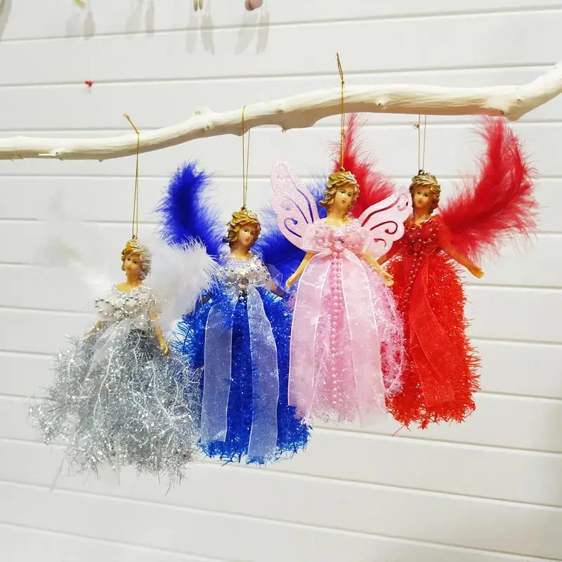 Christmas Angel Pendant  Angel Doll Christmas decor Christmas Tree Angel Topper With Wings Handmade Holiday Angel Pendant Gifts