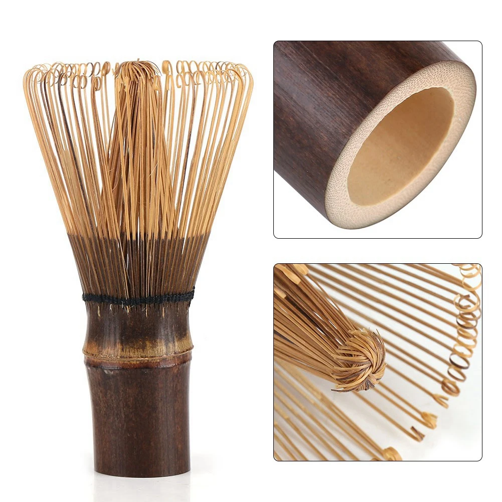 

80-зубчатый венчик из натурального бамбука Matcha, пищевой класс Chasen, ручная работа, кисть для порошка зеленого чая, легко очищаемый инструмент для перемешивания чая