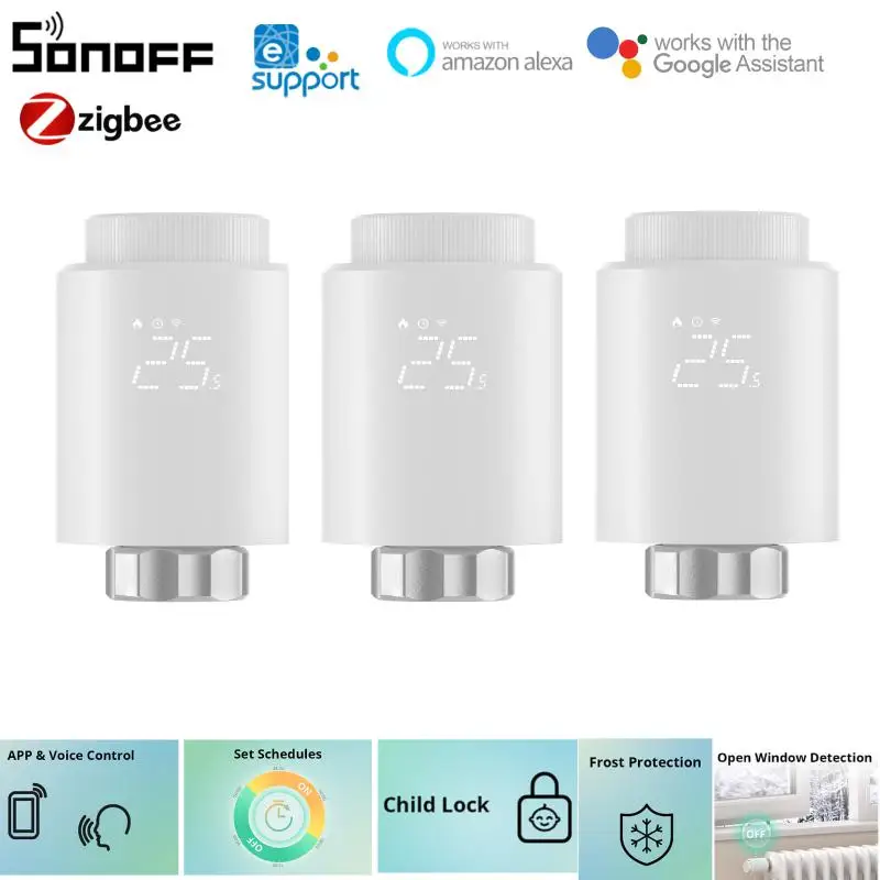 

SONOFF TRV-ZB Zigbee Smart Thermostat Radiator Valve TRVs Temperture Controller Ewelink Alexa Google Home Assistant Alice Mqtt