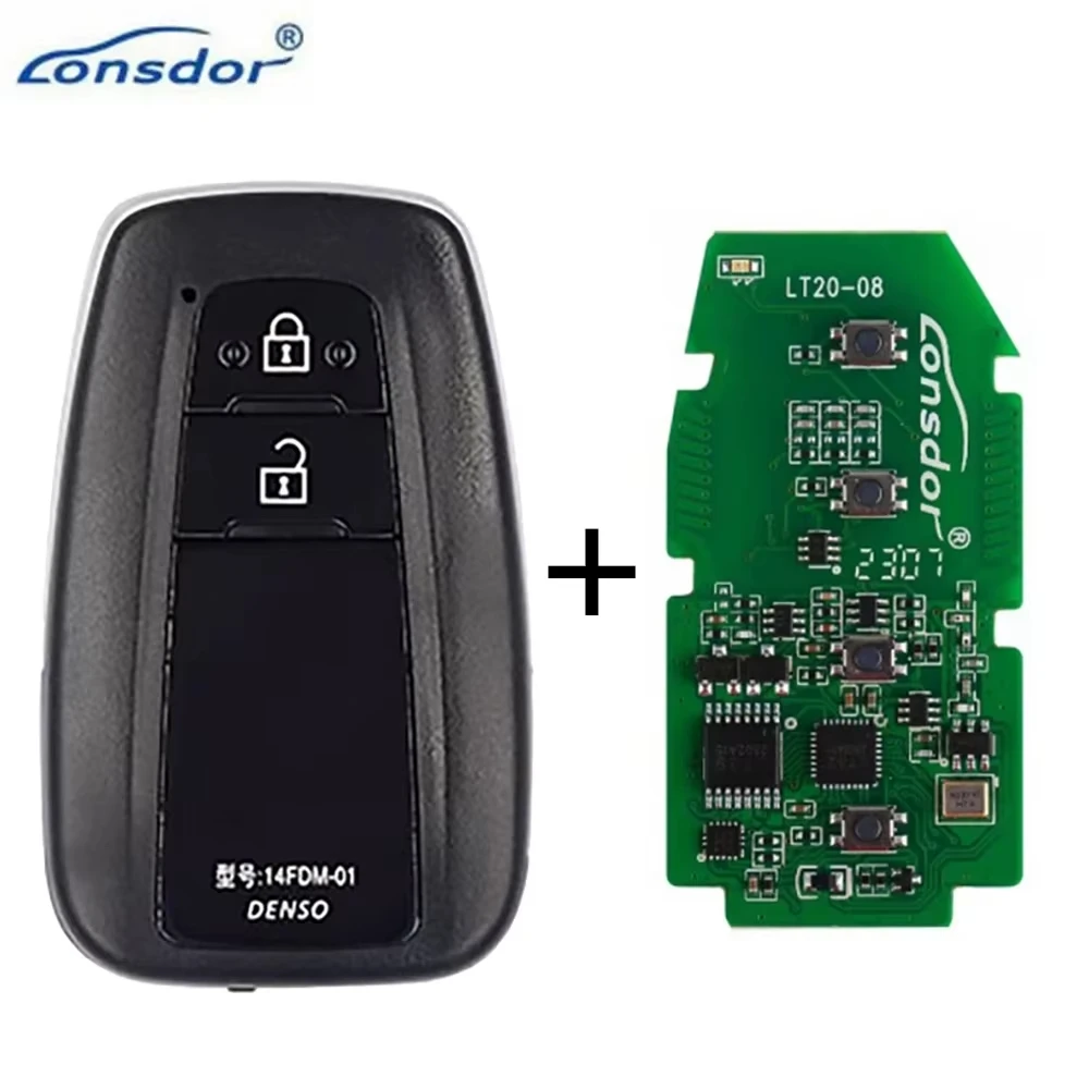 Lonsdor LT20-08 PCB Board 8A+4D Remote Smart Key Adjustable Frequency For Toyota/Lexus Car Key KH100+ K518Pro Support Board 0410