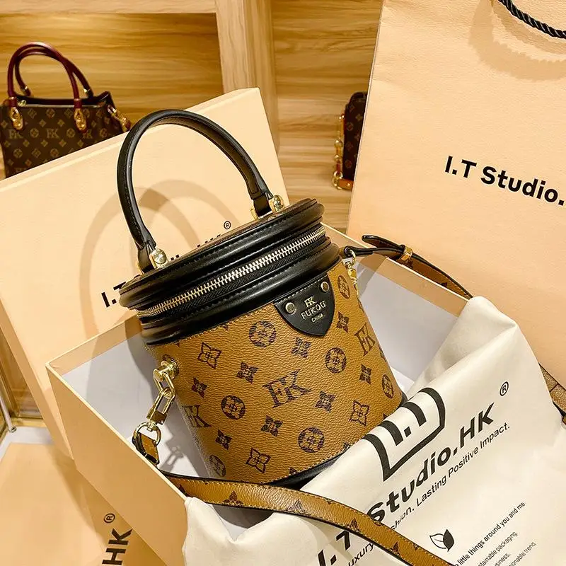 

Luxury Designer Bags Design Cylindrical Bucket Bag Round Cylinder Bag Crossbody Women's Bag