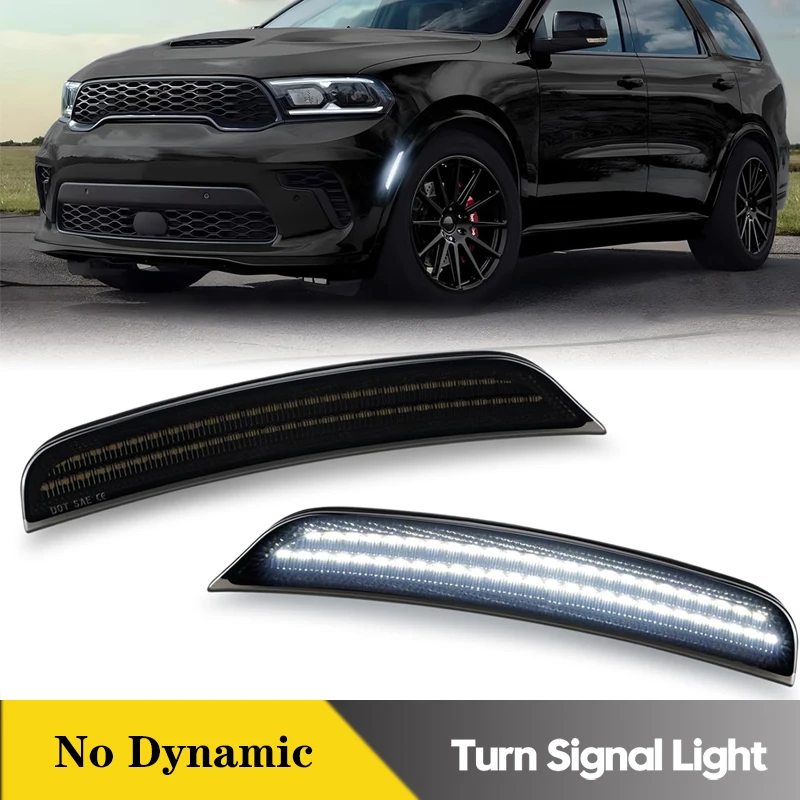 

2Pcs LED Front Bumper Side Marker Lights For Dodge Durango 2021-2025 Turn Singal Lamps White Car Accessories OEM#68476818AA