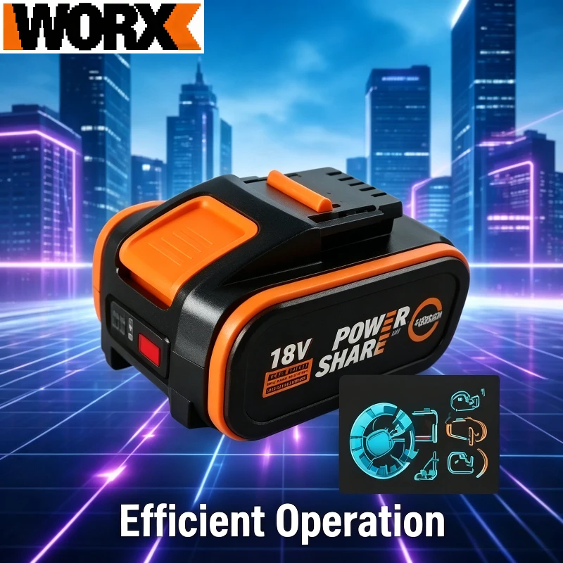 

Литиевая батарея WORX 20V 4.0Ah WA3553 для беспроводной дрели, ударного шуруповерта, высокая производительность, длительное время работы, быстрая зарядка