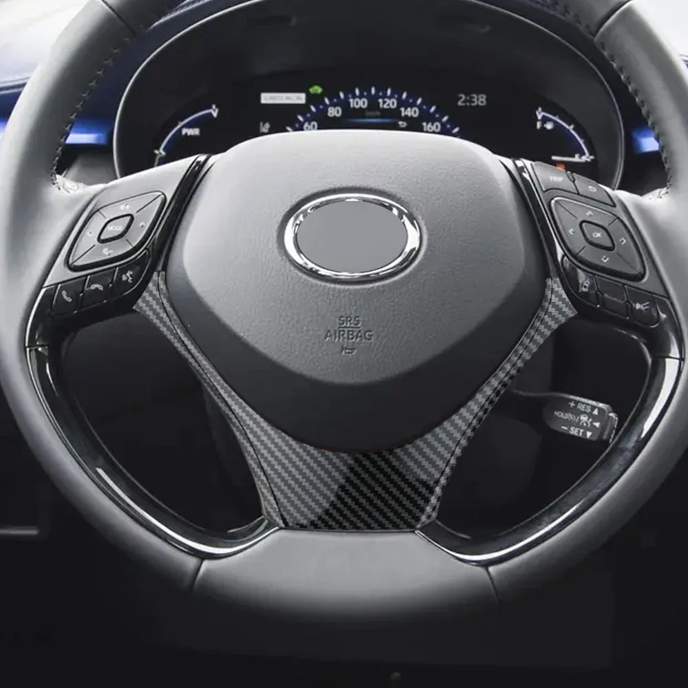 ABS Car Steering Wheel Panel Decoration Cover Trim Moulding Sticker for Toyota C-Hr Chr 2017-2022 Car Accessories