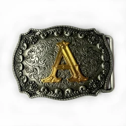 WesBuck Brand Letter Buckles Metal Vintage Belt Buckle Handmade Diamond Accessories Waistband DIY Western Cowboy Rock Style