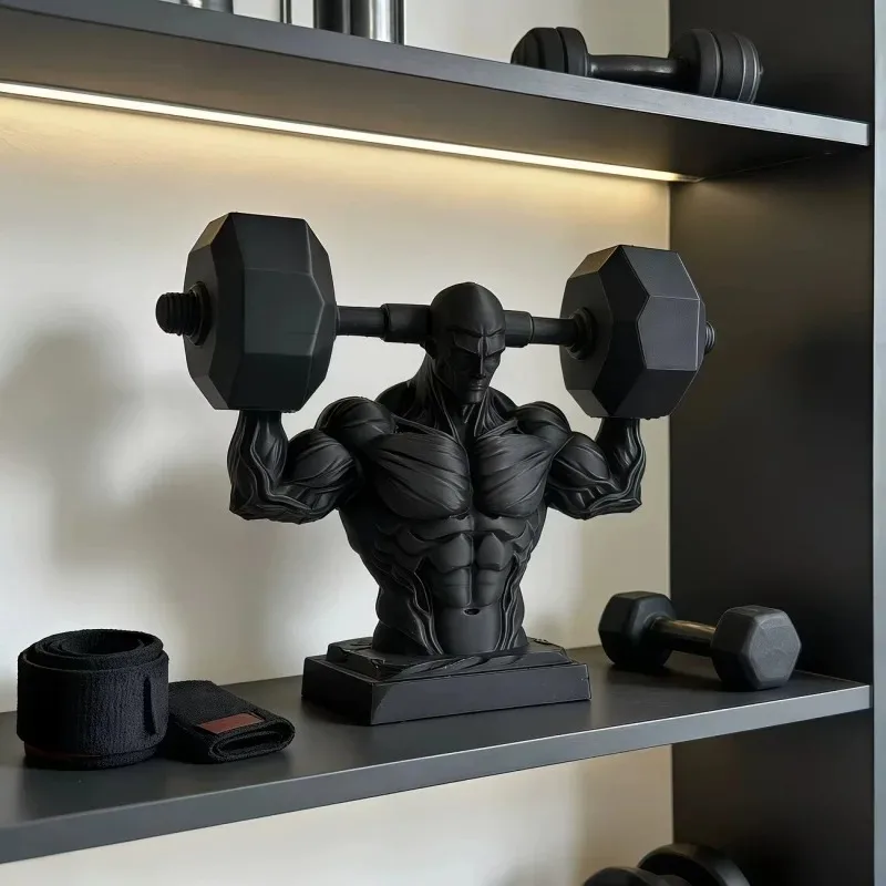 3D Printed Half Body Statue Abstract Muscular Male Art Sculpture Stylish Decoration for Home Gym Office