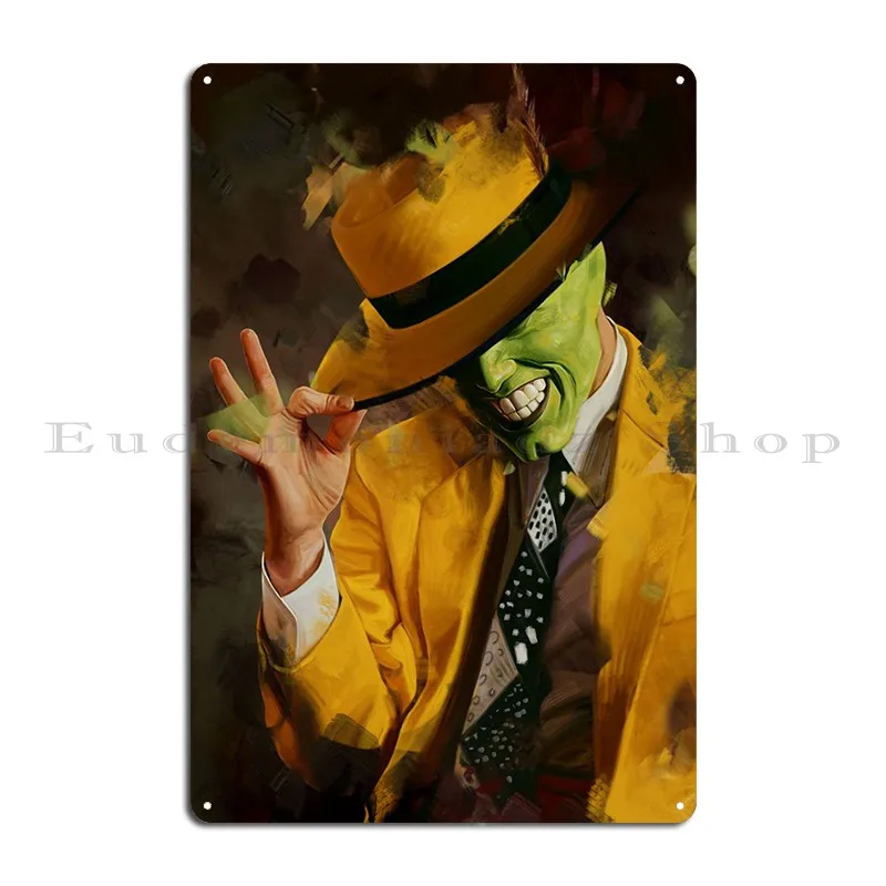 The Mask Metal Plaque Pub Character Garage Plaques Garage Designing Tin Sign Poster