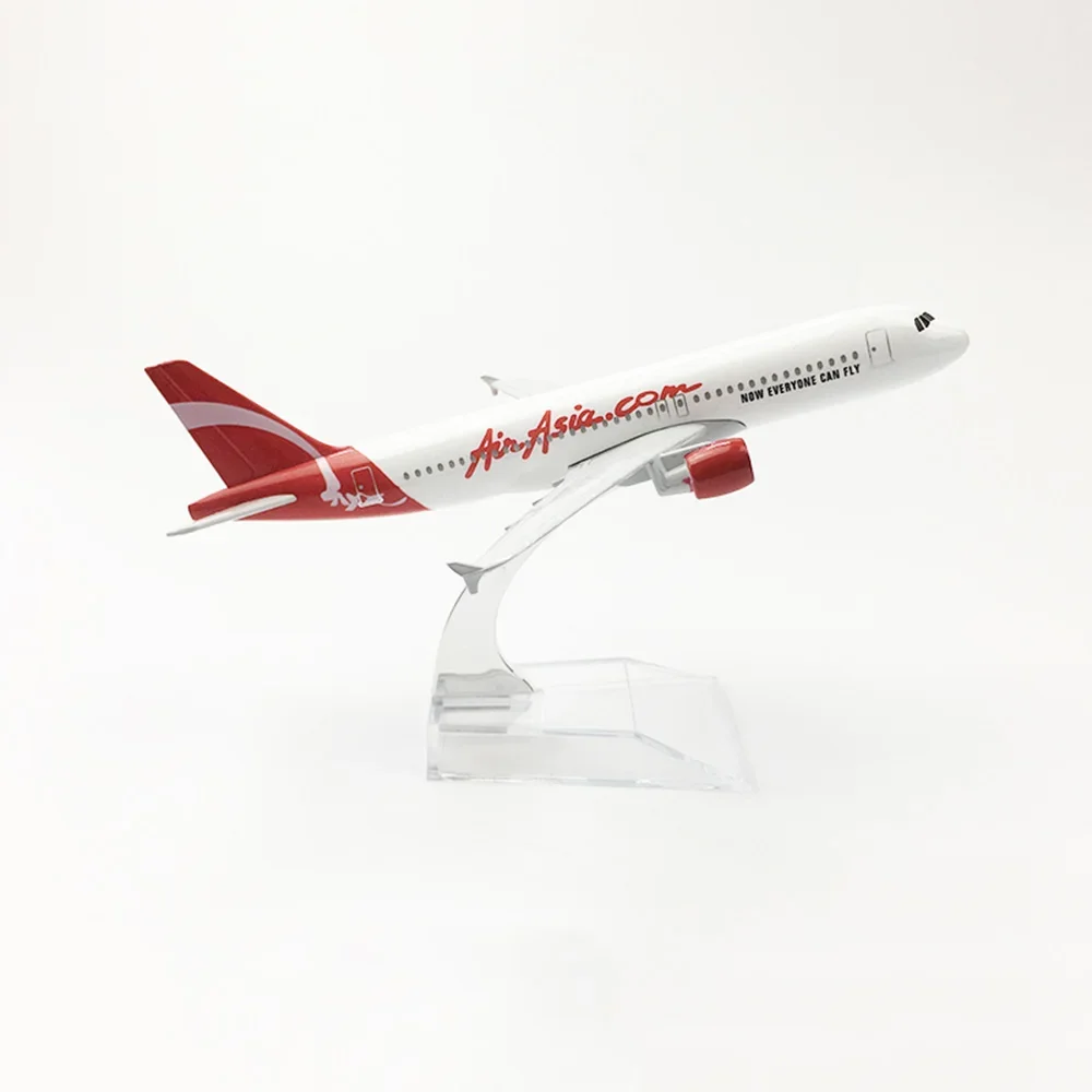 

1/400 Scale Alloy Aircraft Airbus A320 Air Aisa 16cm Alloy Plane Model Toys Children Kids Gift for Collection