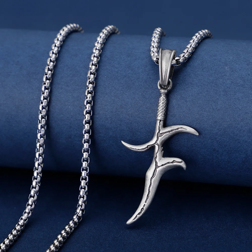 

Hip Hop Retro Personality Pendant Necklace Men's Sweater Chain