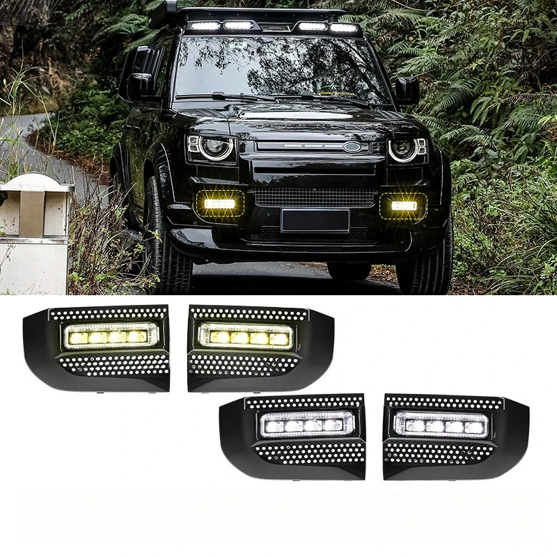 

For Land Rover Defender 2020-2025 Golden Eye LED Lens Fog Lights Upgrade Front Bumper Fog Lamps Bright White High Performance