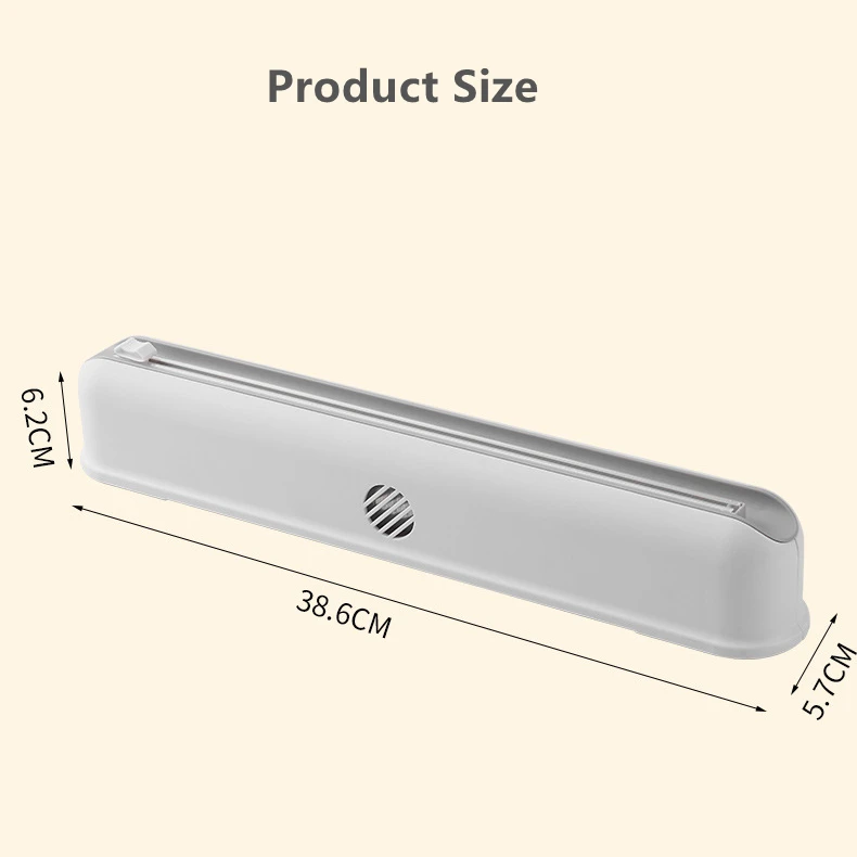 Youpin Cling Film Cutting Box Wall-mounted Suction Cup Adjustable Plastic Wrap Cutter Home kitchen Food Storage