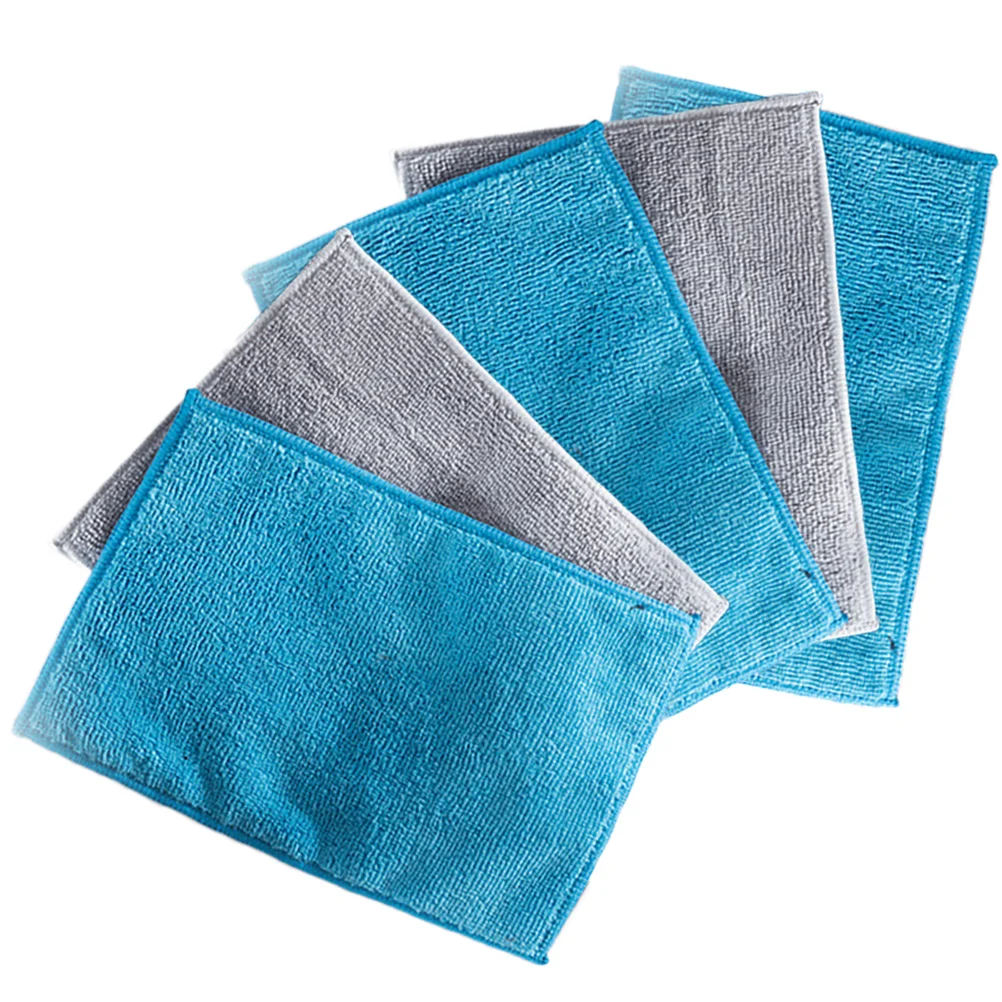 

5 PCS Bamboo Fiber Dish Towels Thicken Double Layer Kitchen Cleaning Cloth Dishcloth