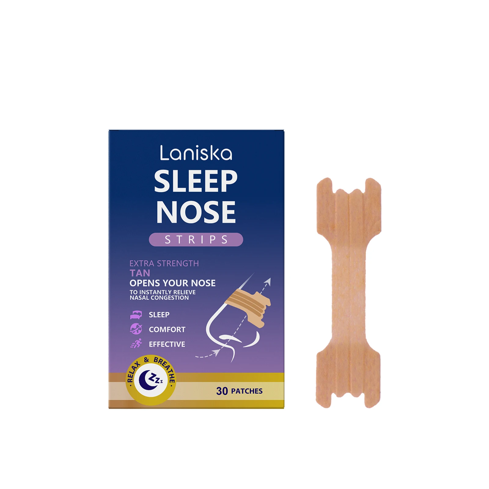 

Sleep Nasal Patch, Ease Snoring At Night And Enjoy A Restful Night's Sleep Patch