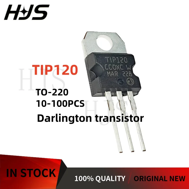 10~100PCS Brand New TIP120 120 TO-220 NPN Darlington transistor In Stock
