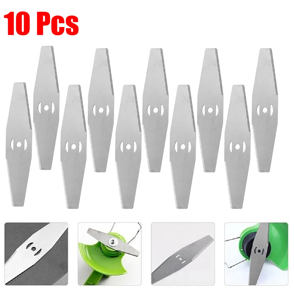 

10Pcs 150mm Metal Grass Trimmer Blades Replacement Cutting Grass Knives Lawn Mower Fittings Garden Tool Accessories