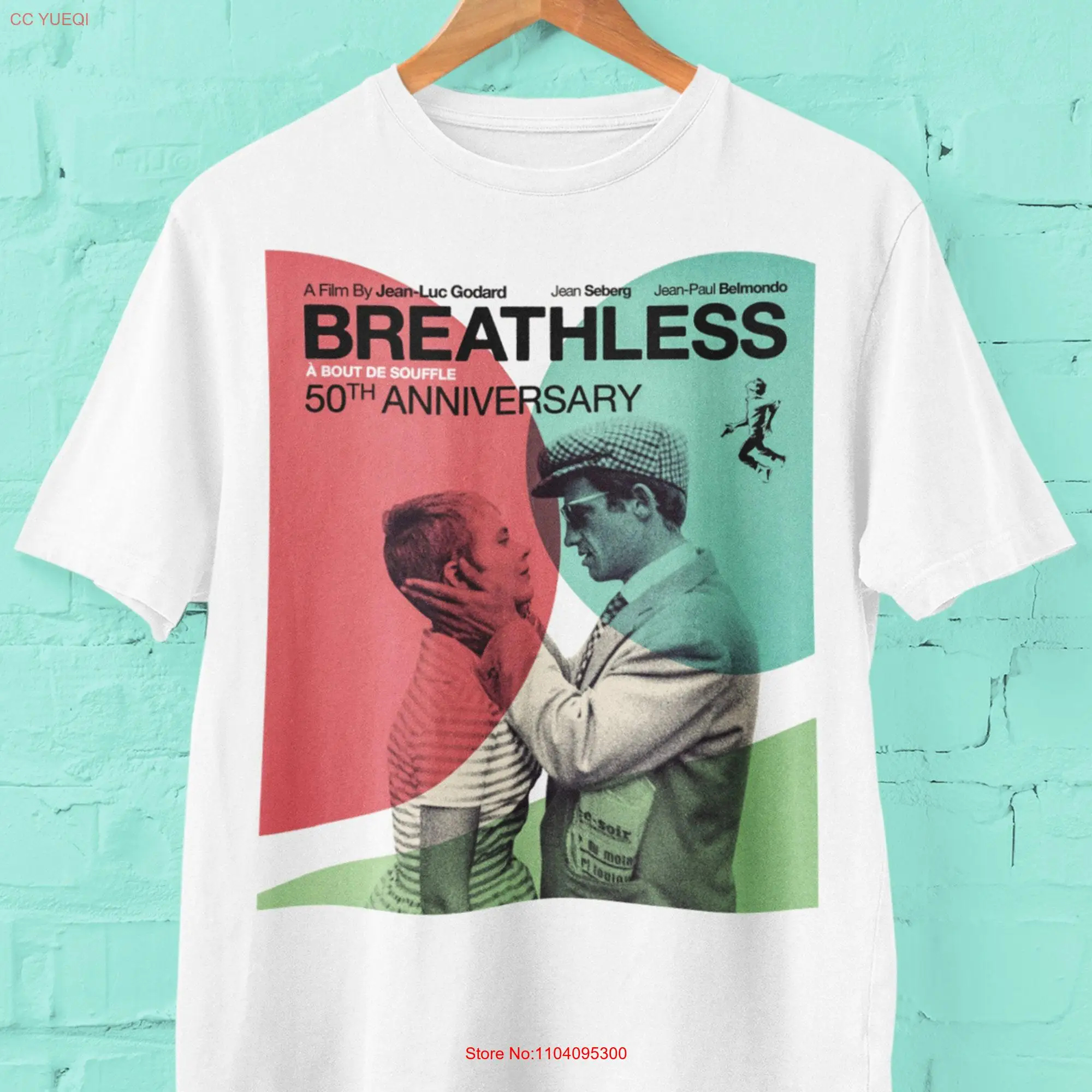 Breathless Movie T Shirt A Bout De Souffle French New Wave Cinema Jean Luc Godard Film long or short sleeves