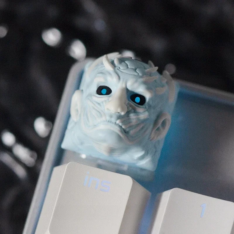 

Колпачки для клавиш в стиле аниме Game of Power Night King, прозрачные колпачки для клавиш Artisan для механических колпачков для клавиатуры, сделай сам, индивидуальные колпачки для клавиш, подарки для ПК и геймеров