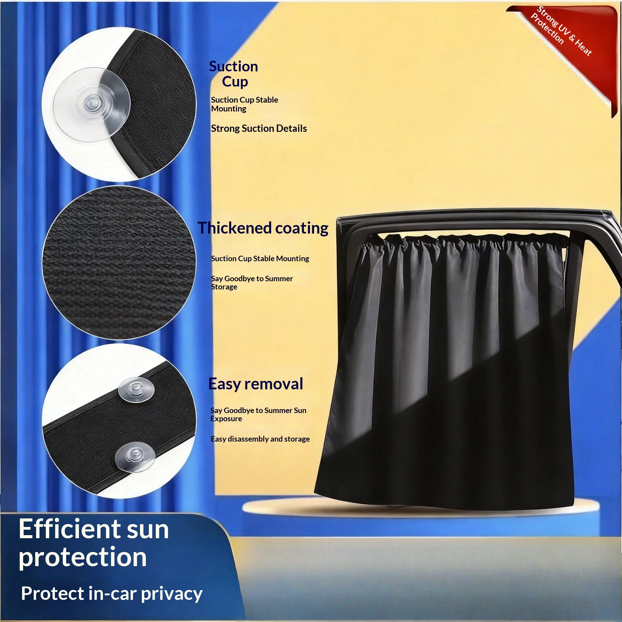 

Heat Insulating Car Window Shades for Summer Travel Breathable Mesh Sun Visor for Infant Toddler Comfort for Car Side Windows