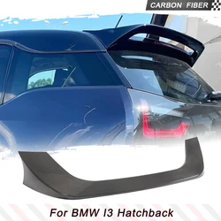 Real Carbon Rear Trunk Roof Spoiler Boot Wing Fit For BMW I3 Hatchback 2014-2020 Rear Top Window Wing Lip FRP Glossy Black Wing