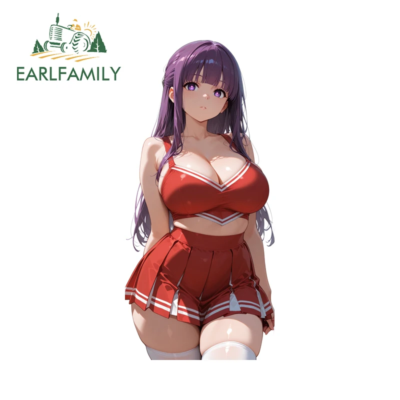 EARLFAMILY 13cm X 6.3cm Fern Big Chest Car Stickers Sexy Ass Hentai Booty Decals Occlusion Scratch Anime Skateboard Decor