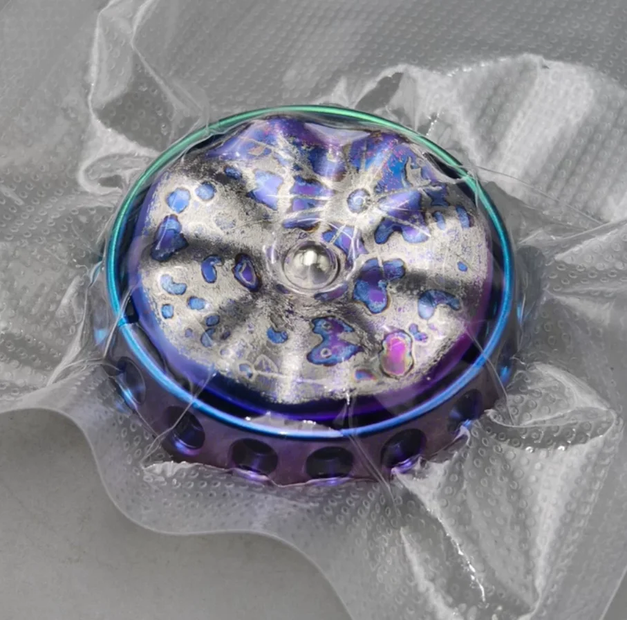 EDC Flower Moon Titanium Carving haptic spinner Fingertip Gyroscope decompression toy