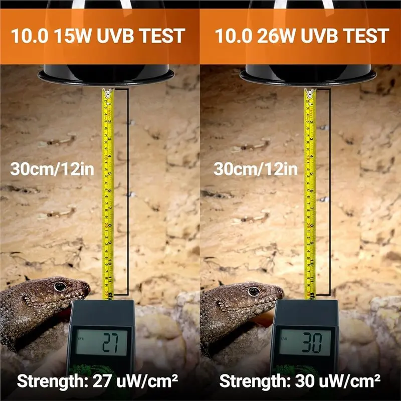 ABBN-UVB Spiral Compact Lamp(10.0 26W), 2 Pack UVA UVB Reptile Light Bulb For Desert Reptiles For Bearded Dragons