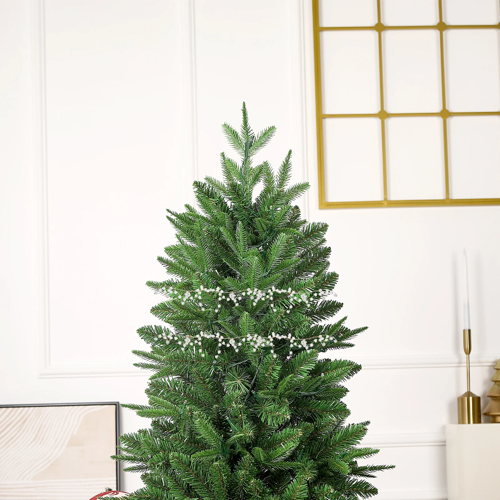 

Acrylic Crystal Garland Strands Transparent Clear Beaded Garland Christmas Tree Decor Xmas Party Supplies Hanging Icicles Drop