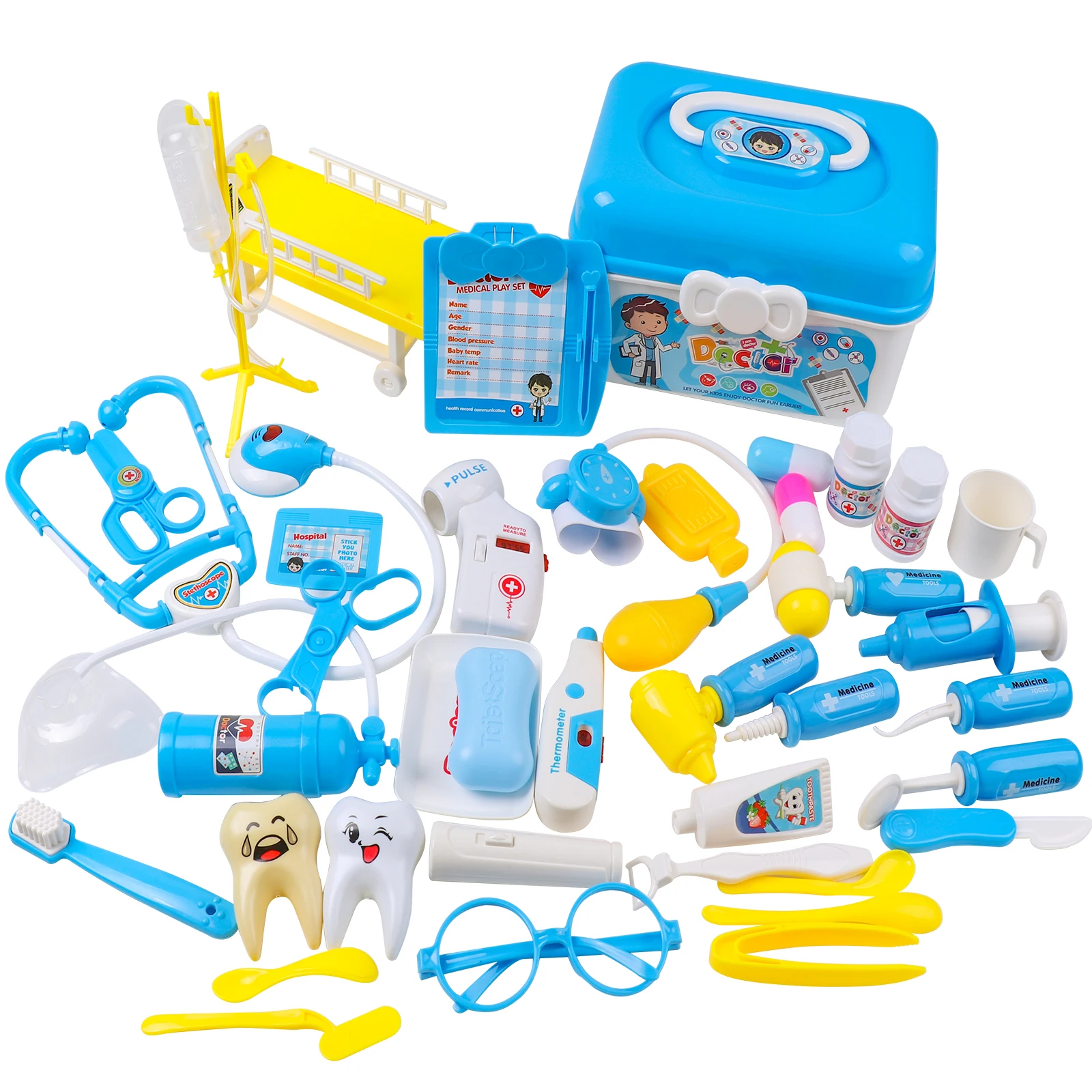 مجموعة طبيب للأطفال ، ألعاب تعليمية ، لعبة لعب دور التظاهر ، هدية عيد ميلاد للفتيان والفتيات بعمر 3 سنوات