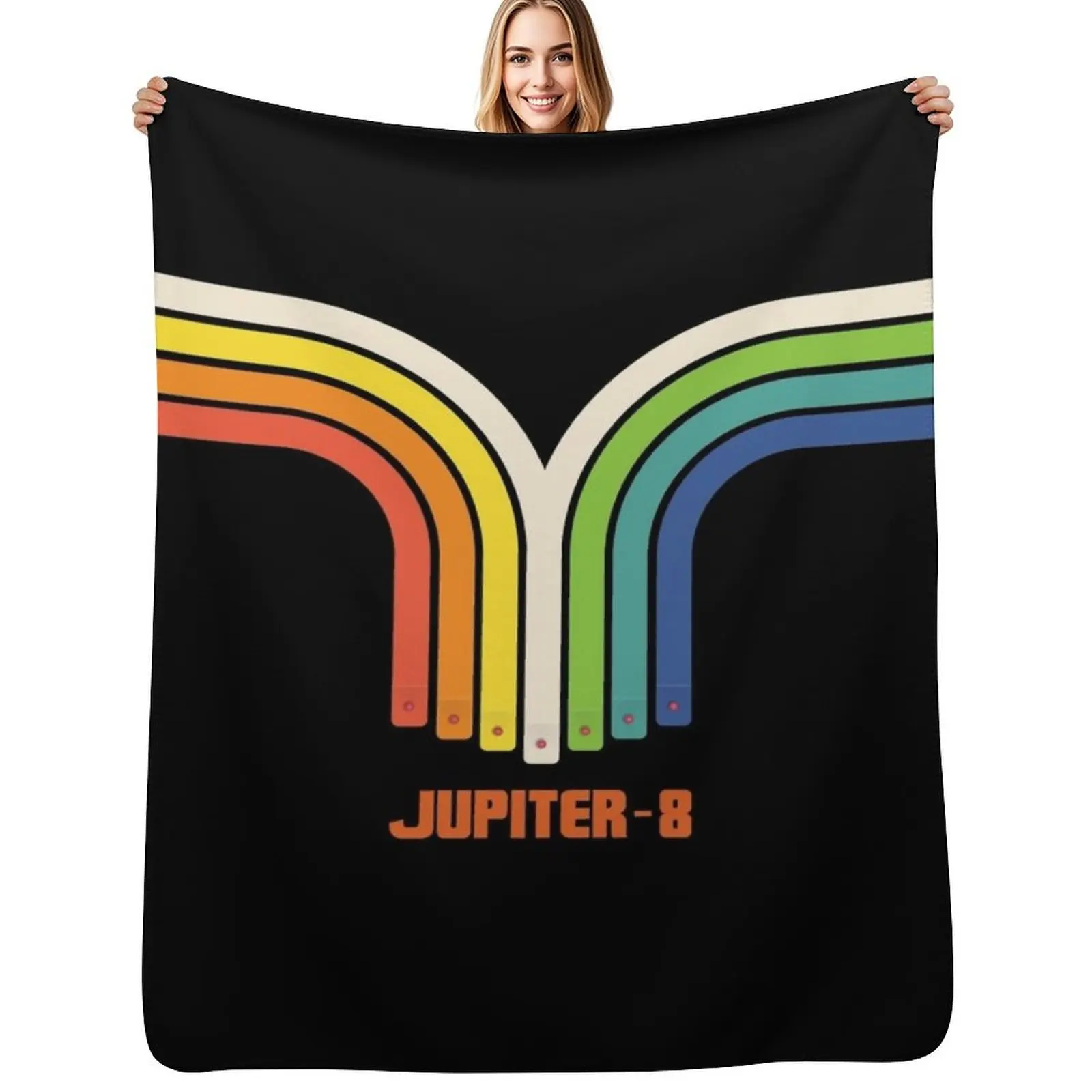 Roland Jupiter 8 Rainbow Throw Blanket Foldable Soft Warm Blanket for Outdoor Use