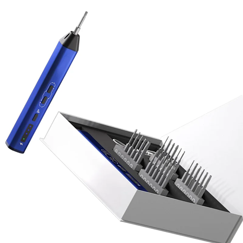 

T99C-ES240 Electric Screwdriver With 24Pcs A2 Alloy Steel Bits And LED Lighting For Computer Phone Dismantling Repair Tools Kit