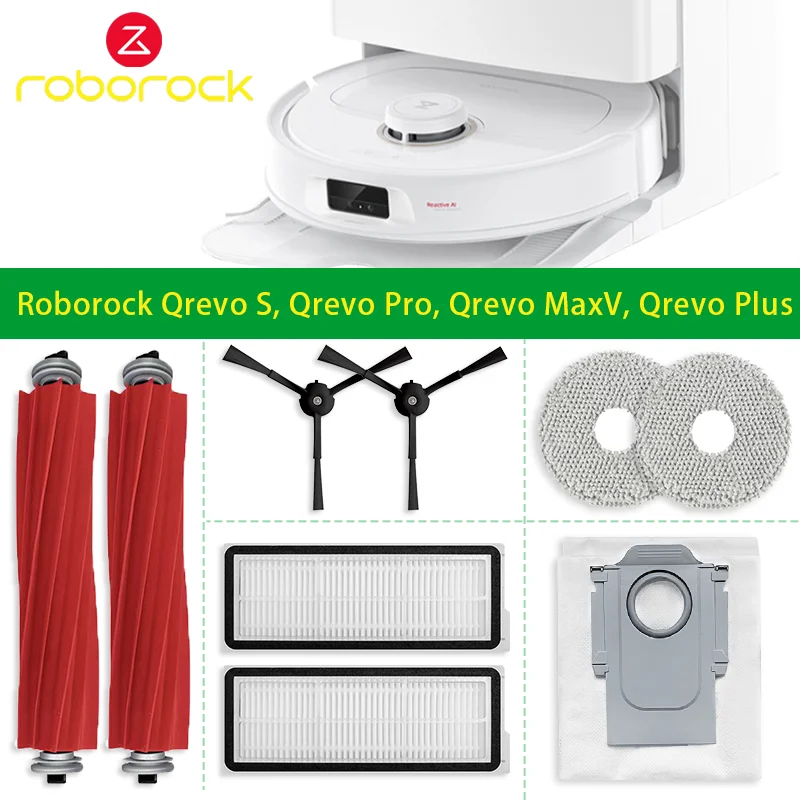 

Roborock Qrevo Pro, Qrevo MaxV, Qrevo S, Qrevo Plus Accessories Mop Hepa Filter Main Side Brush Replacement Parts