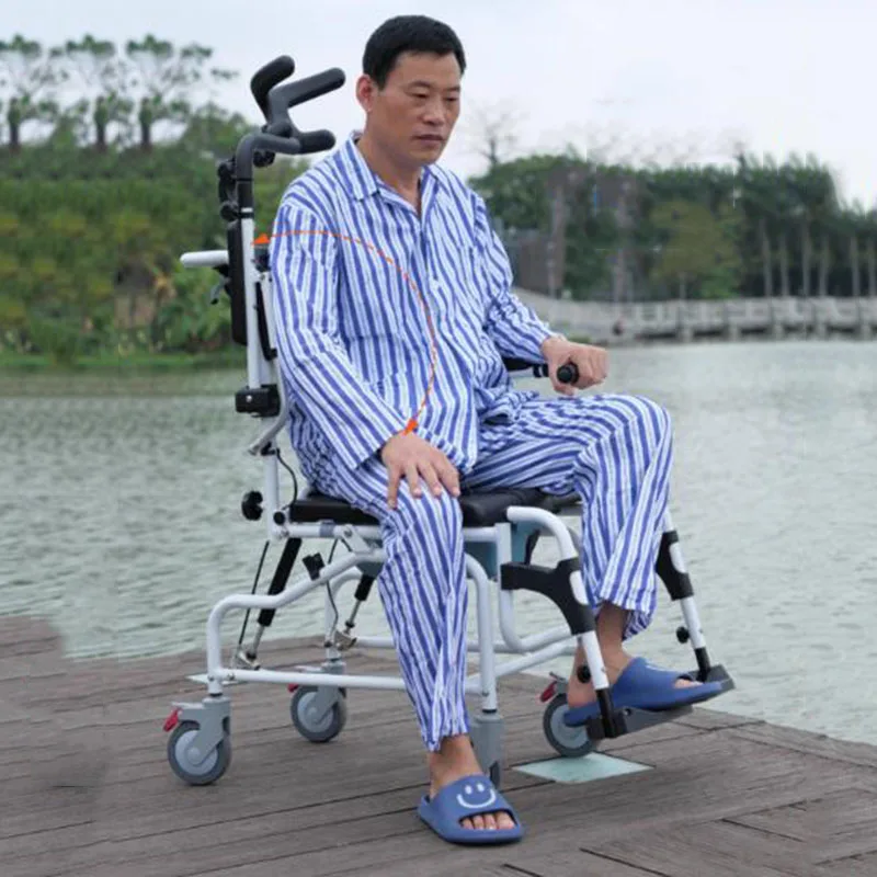 المعاقين المسنين كرسي حمام محمول دش ومرحاض كرسي بلا ظهر قابل للطي ساونا خطوة مايندر في الهواء الطلق المعادن Cabeceros أثاث المنزل #6