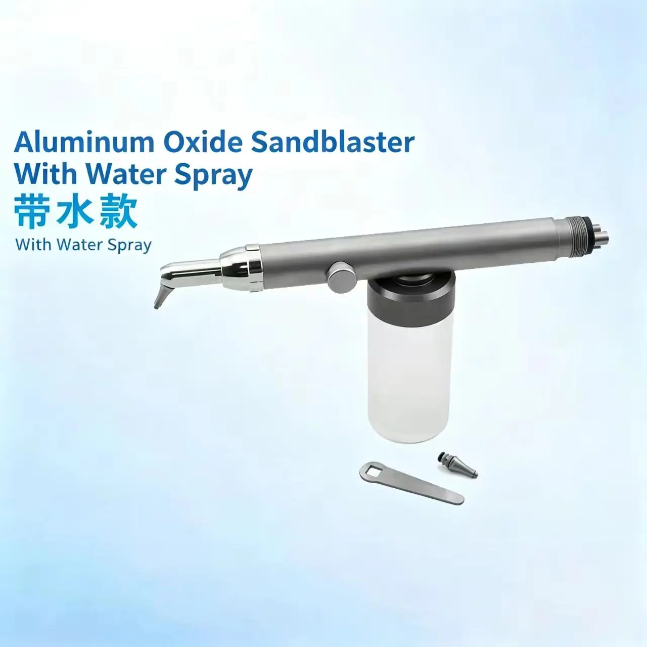 Dental Sandblaster Gun with Water, Aluminum Oxide Prophy Unit for Orthodontic Bracket Bonding, Wet and Dry Tooth Whitening Tool
