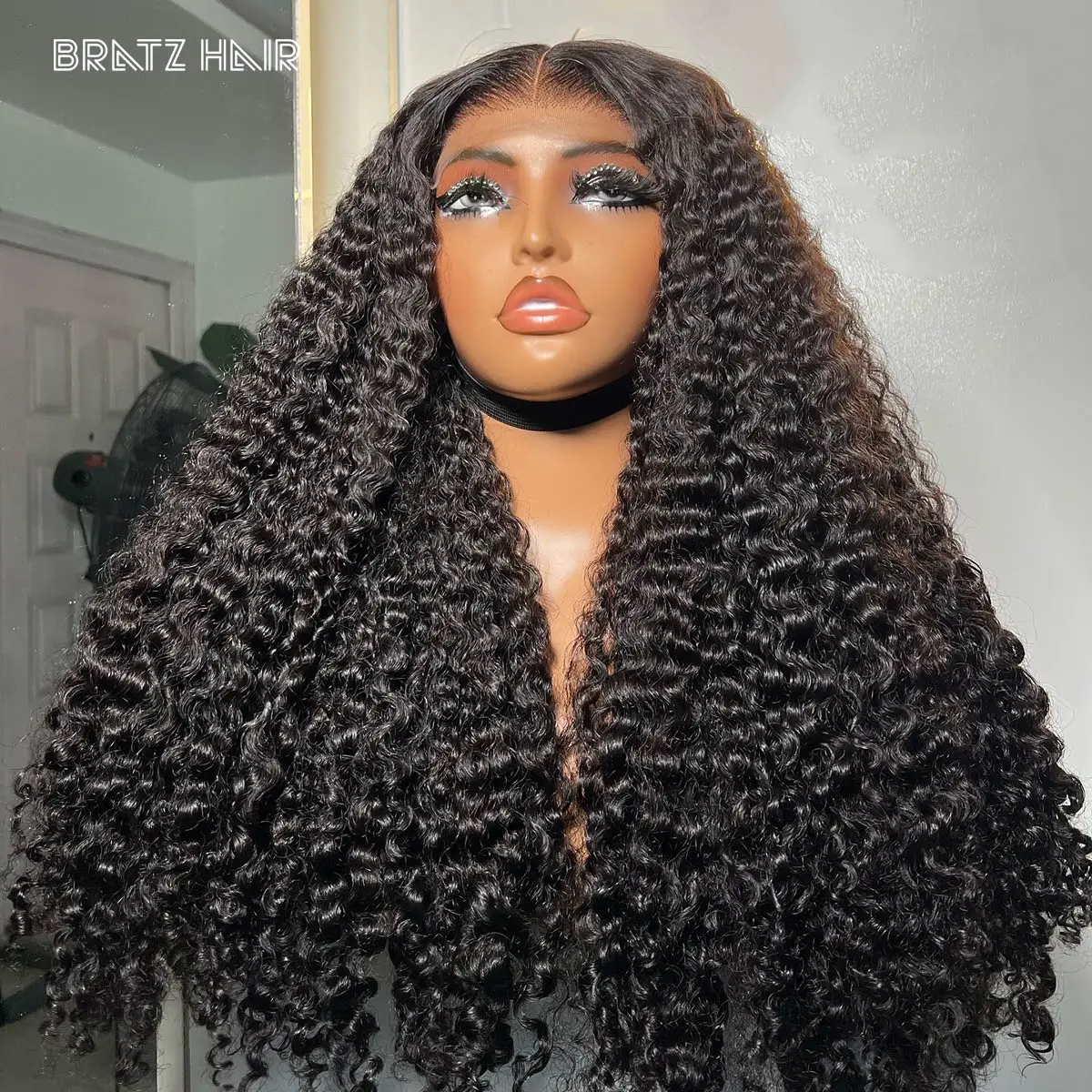

Double Drawn Burmese Curly Human Hair Wig Brazilian Pre Plucked 13x4 HD Transparent Lace Frontal Burmese Curls Wig 250% Density