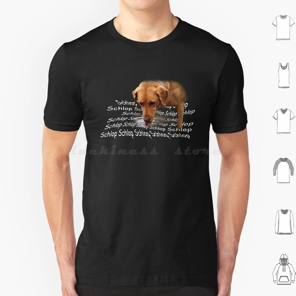 Schlop Dog Drinking Water Meme T Shirt Cotton Men Women Diy Print